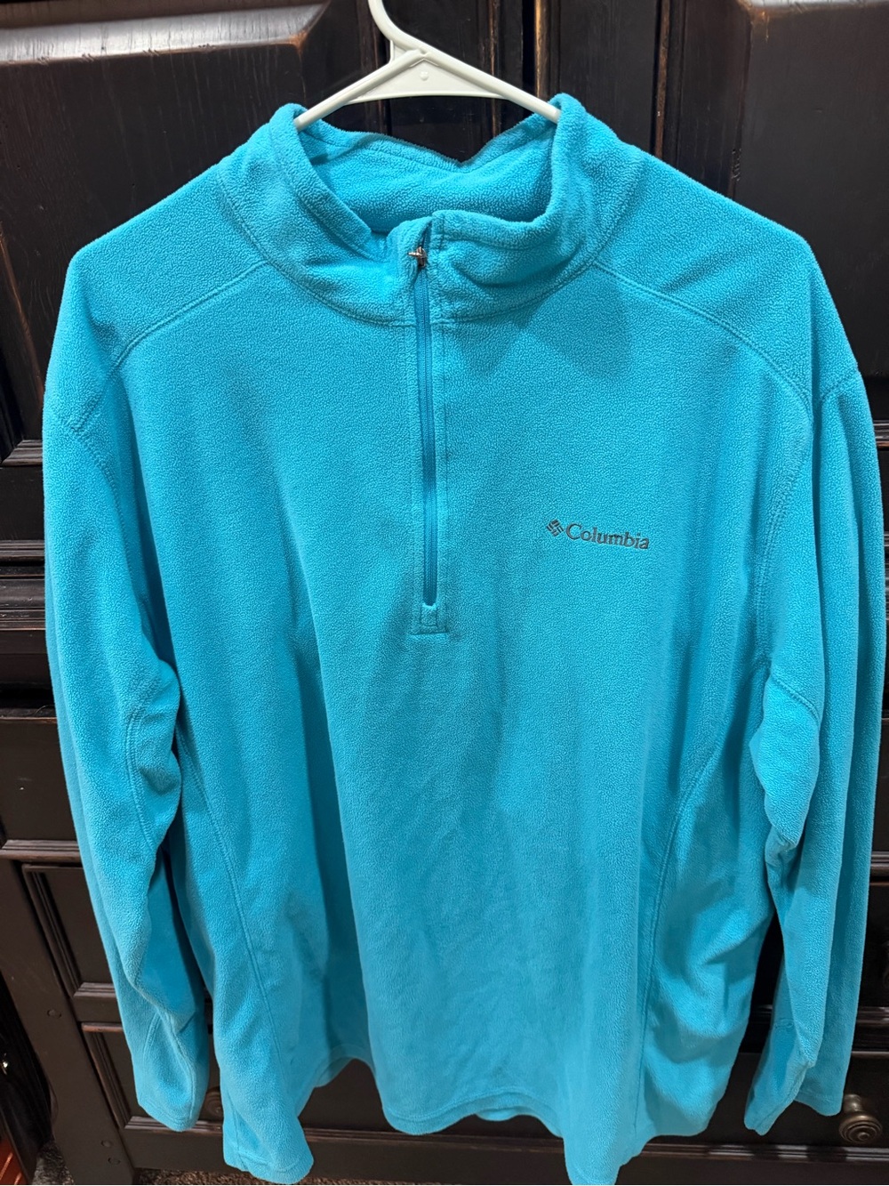 Columbia Men's Teal Blue Quarter-Zip Fleece Pullover